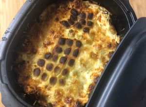 Une photo de Gratin courgette raviole à l’ultra pro