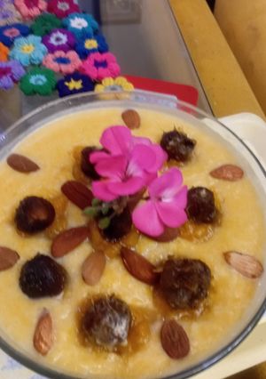 عکسی از دستور شیربرنج کدو حلوایی