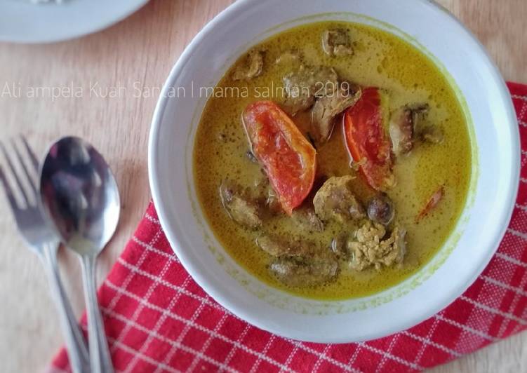 Resep Ati Ampela Kuah Santan, Lezat Sekali