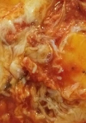 A picture of Tami's Baked Eggs in Tomato Sauce.