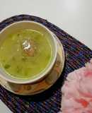 شوربه البصل الاخضر
