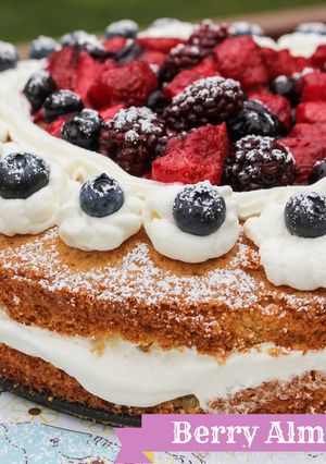 A picture of Berry Almond Cake.