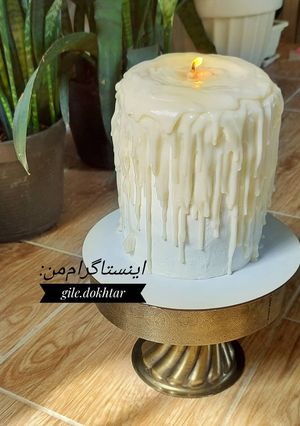 عکسی از دستور کیک تولد شمع