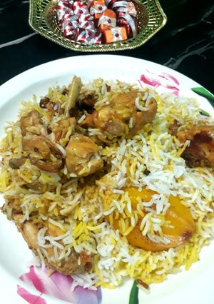 A picture of Chicken Biryani(kolkata wedding style).