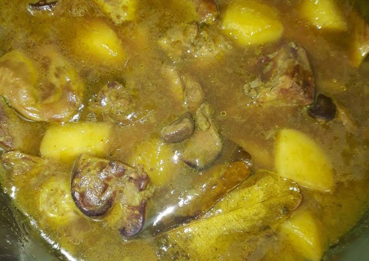 Resep Hati ampela kentang saos tiram Anti Gagal