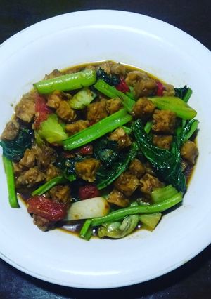 Foto resep Tumis tempe sawi hijau