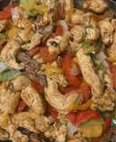 Fajitas de pollo y carne