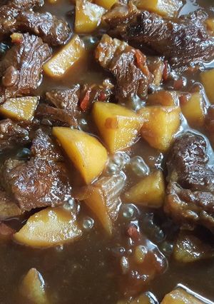Una foto de Ternera guisada con Patatas al estilo Japonés Nikujaga
