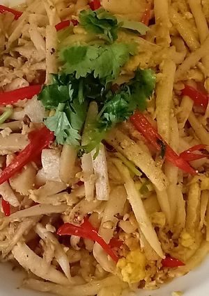 รูปของ หน่อไม้ผัดไข่(มังสวิรัติ)