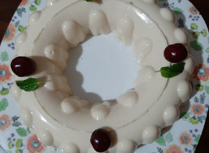 Una foto de Gelatina de leche y philadelphia