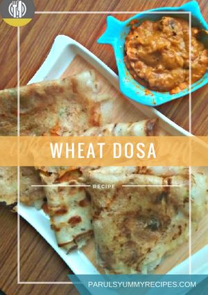 A picture of Wheat Dosa | Godhi Dosa | Godhuma Dosa.