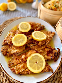 Una foto de Pollo al limón en airfryer ninja Foodie Dual Zone