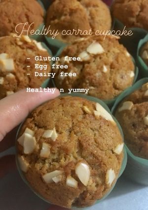 Foto resep Yummy vegan carrot cupcake (dairy free, gluten free, egg free)