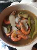 Shrimp and Salmon Belly Sinigang na Kamias