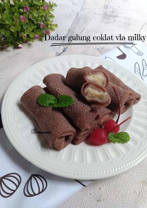 Foto resep Dadar gulung coklat vla milky