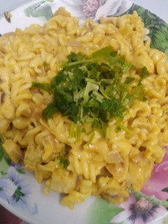 صورة لوصفة معكرونة بالكريمة والجبن أروع طبق 😋