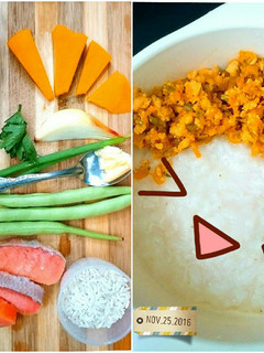 Foto resep MPASI - 9M+ Bubur Tumis Salmon & Sayuran