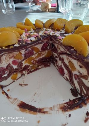 Une photo de Gâteau arlequin un super défi