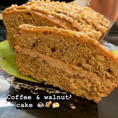 A picture of Amy’s Coffee & Walnut Cake.