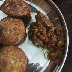 Red Rice Poha Appe A picture of Red Rice Poha Appe.