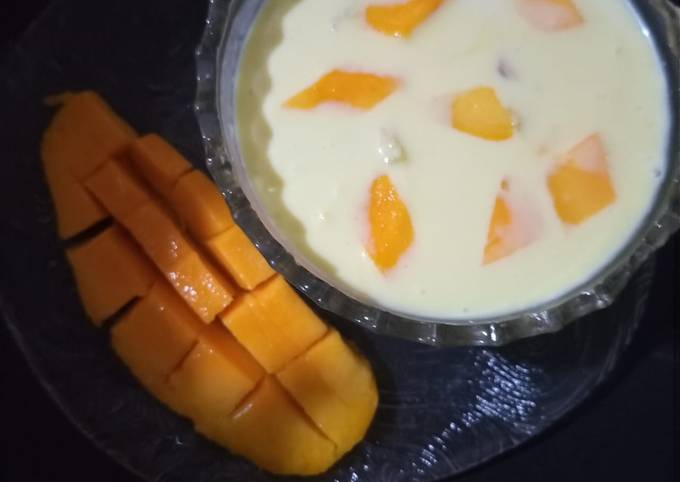 Mango Custard Recipe By Hina Moten Cookpad