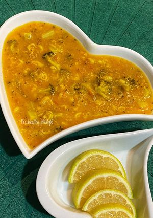 عکسی از دستور سوپ پاییزی کدو حلوایی و بروکلی🍁🍁🍁