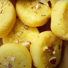 A picture of Instant KesarMalai Peda Recipe | Malai Peda | Mawa Peda | Only 3 ingredient and instant recipe.