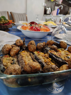 عکسی از دستور بادمجان شکم پر