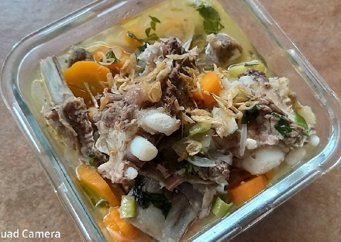 Sop iga sapi kuah bening