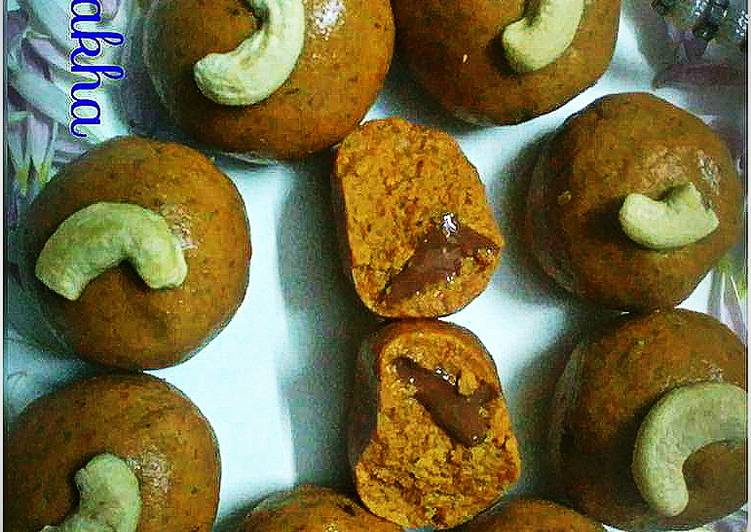 Recipe of Ultimate Chocolate Stuffed Besan Laddos