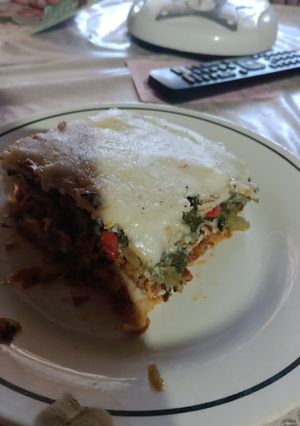 Una foto de Lasaña casera (con panqueques)