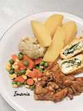 Chicken Steak with Rolled Omelette