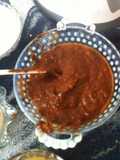 Salsa de chiles secos, para relleno de tamales