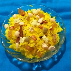 A picture of Zarda પુલાવ.