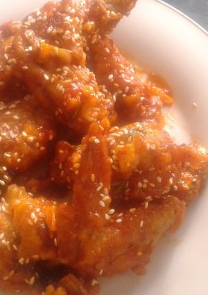 Foto resep Honey and spicy chicken wings