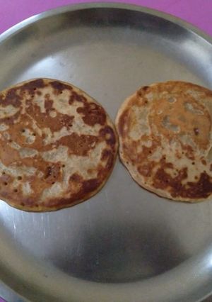A picture of Eggless whole wheat banana pancakes.