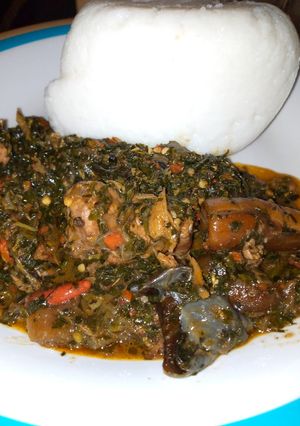 A picture of Vegetable soup.