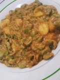 Guiso de habas con sepia