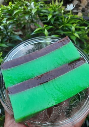 Foto resep Puding pandan coklat