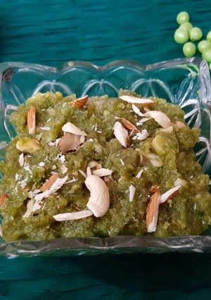 हरा मटर का हलवा रेसिपी मुख्य फोटो