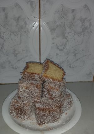 A picture of Lamingtons.