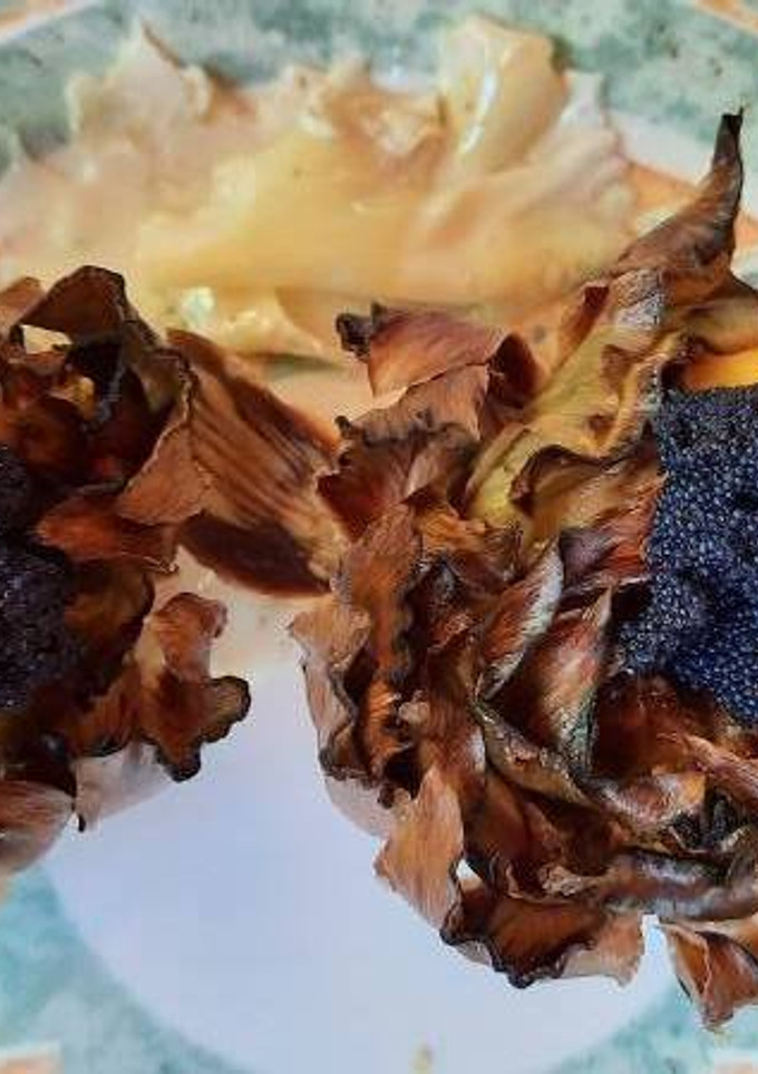Una foto de Alcachofas con caviar