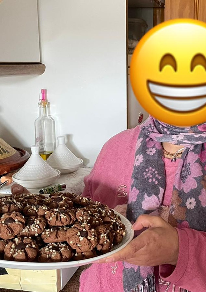 Una foto de Galletas marroquíes de chocolate muy ricas y tiernas