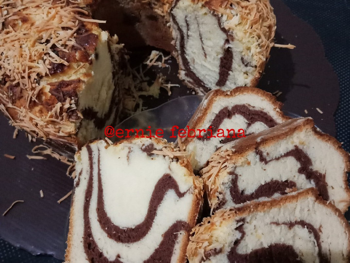 Resep Bolu Zebra Putih Telur Kekinian