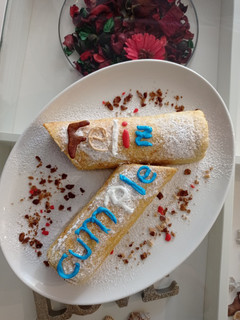 Una foto de Pionono con Nutella feliz cumple