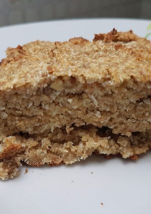Una foto de Budín de pera y coco saludable