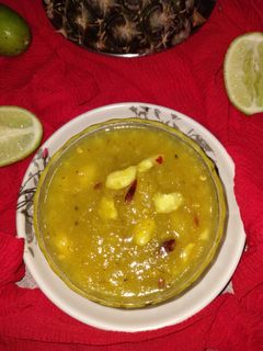 টক মিষ্টি আনারসের চাটনি(sweet & sour pineapple chutney recipe bengali) রেসিপির প্রধান ছবি