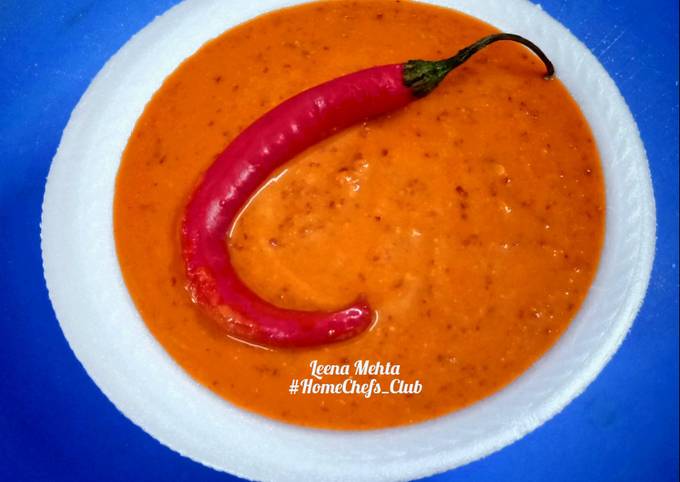 Steps to Prepare Delicious Red Chilli Chutney