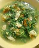 Canh cải nấu cá rô