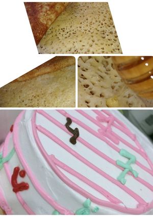 صورة لوصفة بغرير وكيكة صغيرة